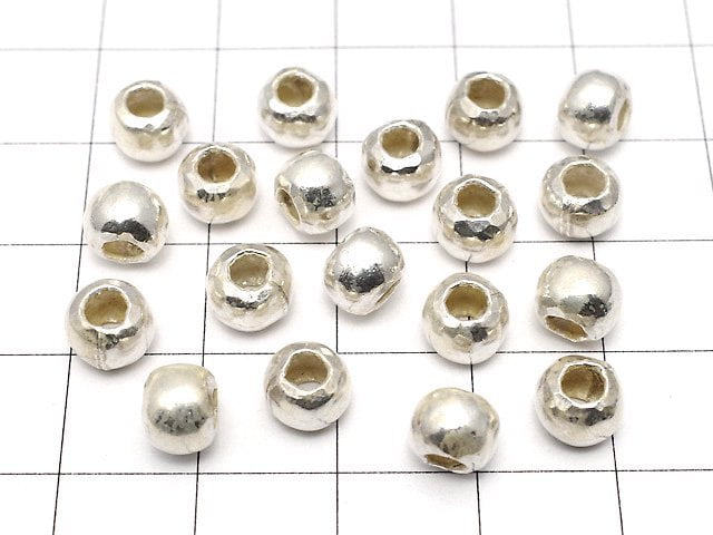 Karen Silver Roundel 6.5x6.5x5mm 2pcs