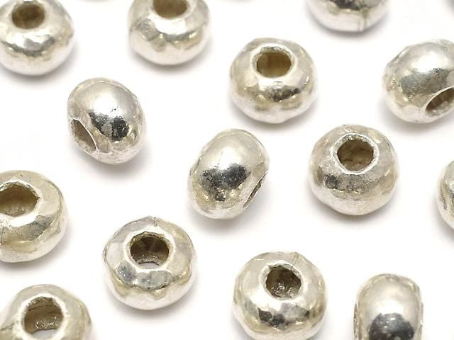 Karen Silver Rondelle 7.5x7.5x5mm 2pcs