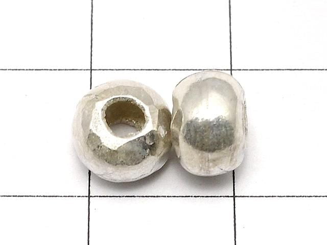 Karen Silver Rondelle 7.5x7.5x5mm 2pcs