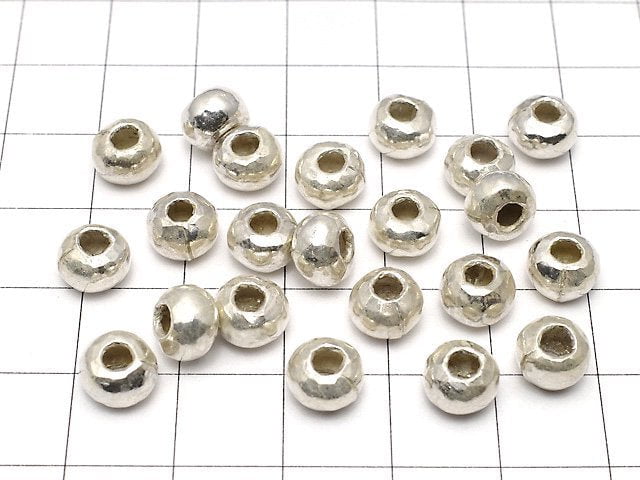 Karen Silver Roundel 7.5x7.5x5mm 2pcs