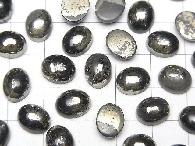 [Video] Matrix Pyrite Oval Cabochon 10x8mm 3pcs