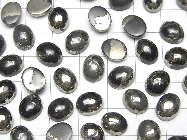 [Video] Matrix Pyrite Oval Cabochon 10x8mm 3pcs