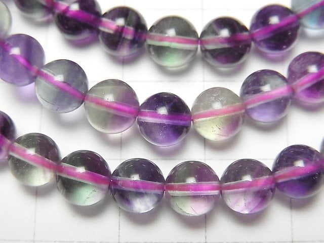 [Video] Multicolor Fluorite AAA Round 6mm Bracelet