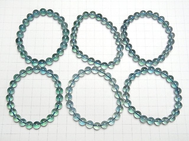 [Video] Blue Green Fluorite AAA- Round 8mm Bracelet