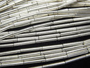 Karen Silver Tube 10x1x1mm White Silver Half or 1 Strand Beads (approx. 26 inches/66 cm)
