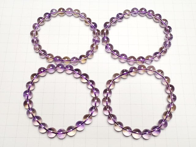 [Video]High Quality Ametrine AAA- Round 8mm Bracelet