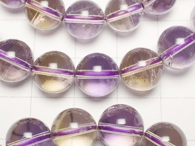 [Video]High Quality Ametrine AAA- Round 10mm Bracelet