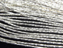 Karen Silver Tube 4x1x1mm White Silver 1-Strand Beads (approx. 26 inches/66 cm)