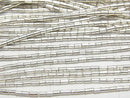 Karen Silver Tube 3x1.5x1.5mm White Silver Half or 1 Strand Beads (approx. 27 inches/68 cm)