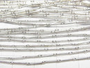 Karen Silver Tube 6x1x1mm White Silver half or 1strand beads (aprx.27inch/68cm)