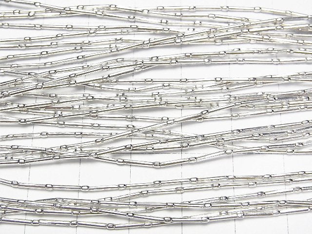 Karen Silver Tube 6x1x1mm White Silver half or 1strand beads (aprx.27inch/68cm)