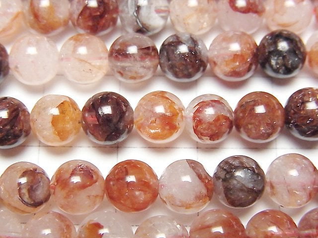 [Video] Red Hematite Quartz AA++ Round 6.5mm 1strand beads (aprx.15inch/37cm)