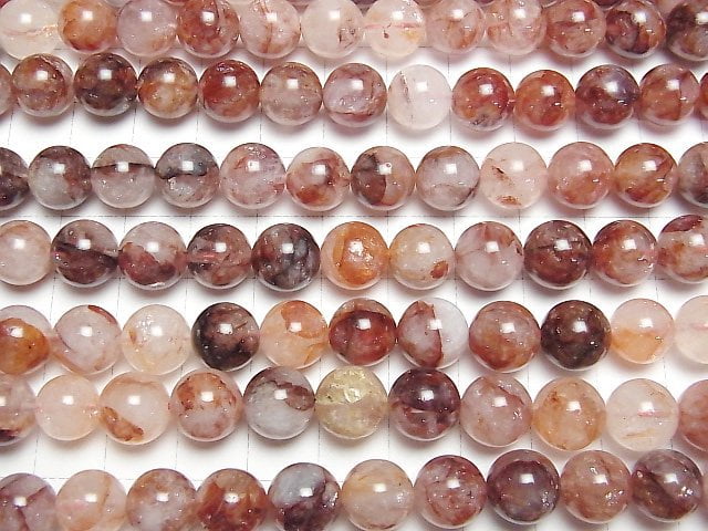 [Video] Red Hematite Quartz AA++ Round 10mm 1strand beads (aprx.15inch/37cm)