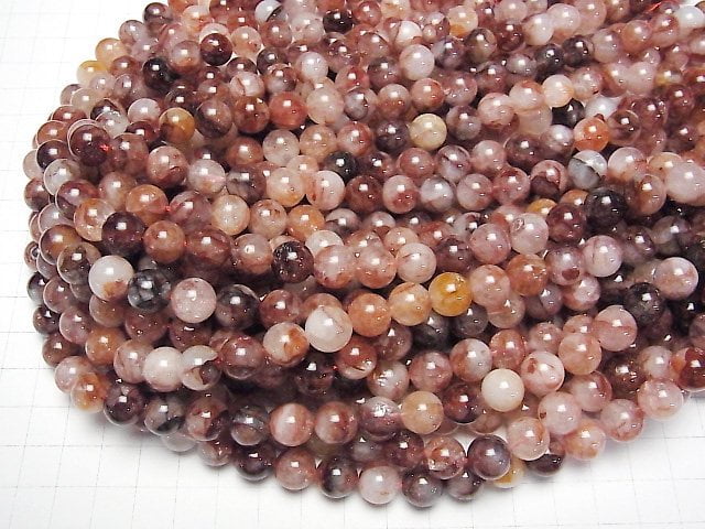 [Video] Red Hematite Quartz AA++ Round 10mm 1strand beads (aprx.15inch/37cm)