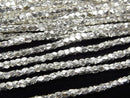 Karen Silver Cube Shape 1.5x1.5x1.5mm White Silver 1/4 or 1strand beads (aprx.27inch/68cm)