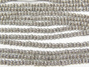 Karen Silver Line Carved Conical Rondelle 1x1.5x1.5mm Oxidized Finish 1/4 or 1strand beads (aprx.27inch/68cm)