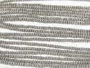 Karen Silver Line Carved Conical Rondelle 1x1.5x1.5mm Oxidized Finish 1/4 or 1strand beads (aprx.27inch/68cm)