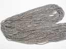 Karen Silver Line Carved Conical Rondelle 1x1.5x1.5mm Oxidized Finish 1/4 or 1strand beads (aprx.27inch/68cm)