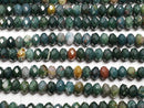 [Video]High Quality! Bloodstone Faceted Button Rondelle 4x4x2.5mm 1strand beads (aprx.15inch/37cm)
