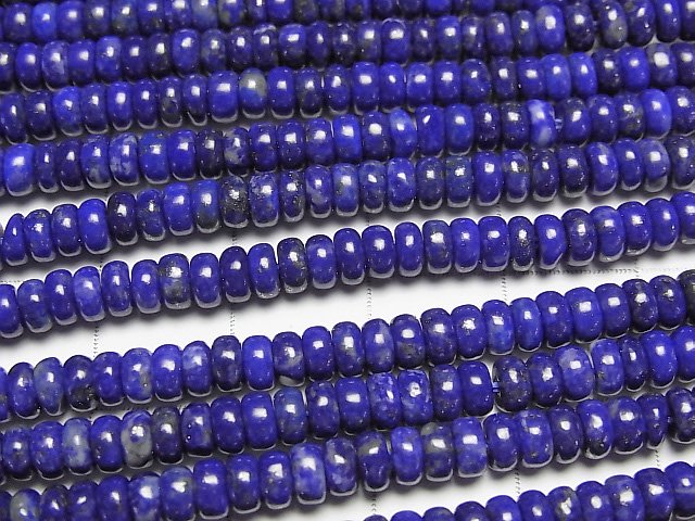 [Video] Lapislazuli AA++ Roundel 4x4x2mm half or 1strand beads (aprx.15inch/37cm)