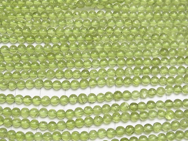 [Video]Peridot AA++ Round 3.5mm 1strand beads (aprx.15inch/37cm)