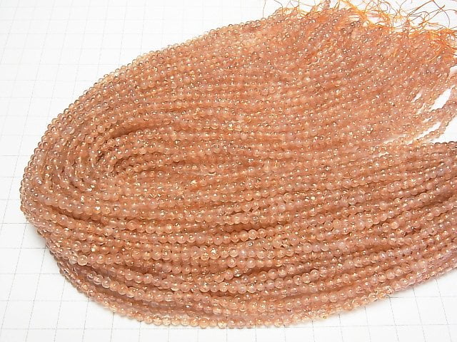 [Video] Sunstone AA++ Round 3.5mm 1strand beads (aprx.15inch/37cm)