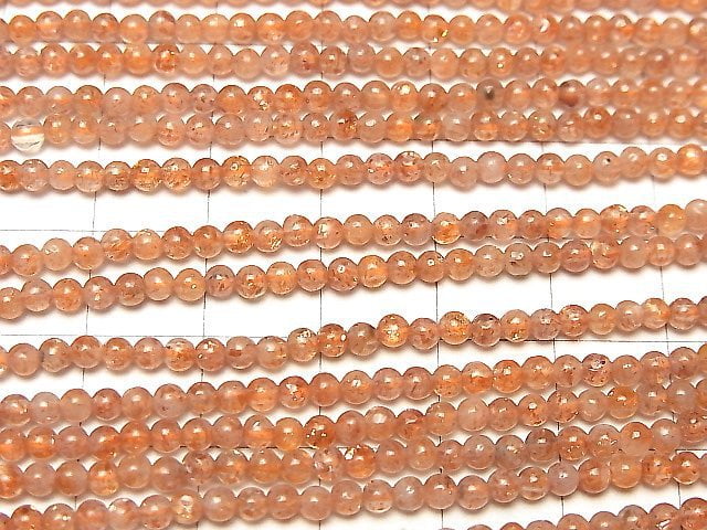 [Video]High Quality Sunstone AAA- Round 3mm 1strand beads (aprx.15inch/37cm)