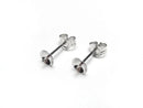 [Video] Silver 925 Rhodium Plated Earstuds & Earnuts [3mm][4mm][5mm][6mm][8mm] 3 pairs