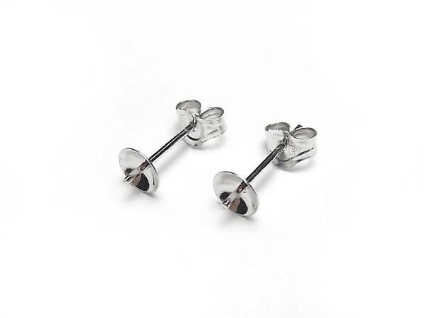 [Video]Silver925 Plated Earstuds & Earnuts [3mm][4mm][5mm][6mm][8mm] Rhodium Plated 3pairs