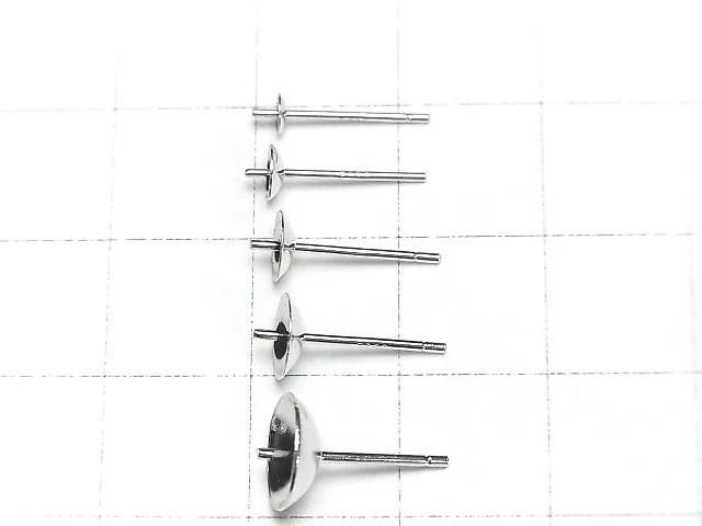 [Video] Silver925 Earstuds & Earnuts with Plates [3mm][4mm][5mm][6mm][8mm] Rhodium Plated 1 pair