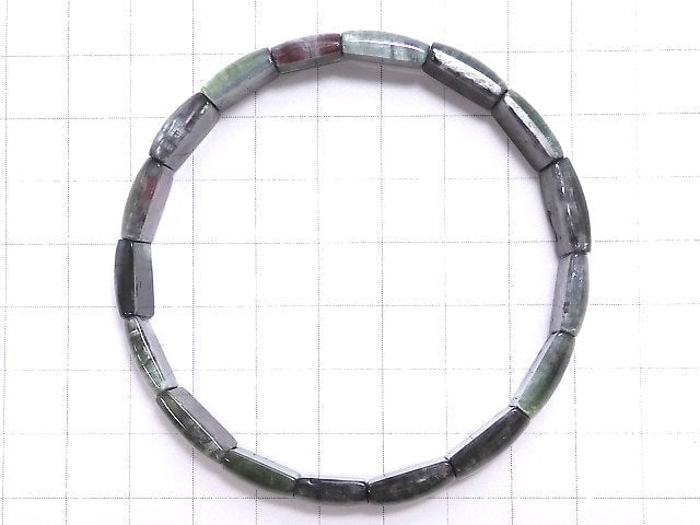 [Video][One of a kind] Tourmaline Cat's EyeAAA 2 Hole Rectangle Bracelet NO.5