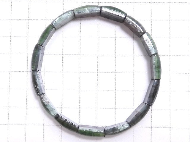 [Video][One of a kind] Tourmaline Cat's EyeAAA 2 Hole Rectangle Bracelet NO.7