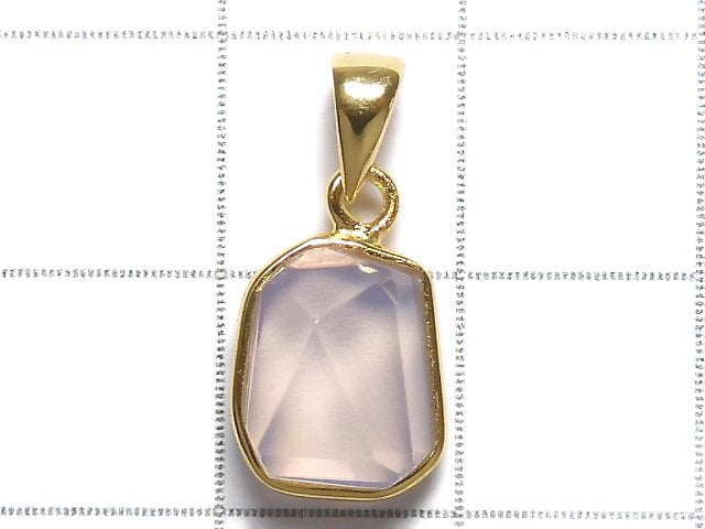 [Video][One of a kind] High Quality Scorolite AAA- Faceted Pendant 18KGP NO.112