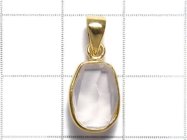 [Video][One of a kind] High Quality Scorolite AAA- Faceted Pendant 18KGP NO.113