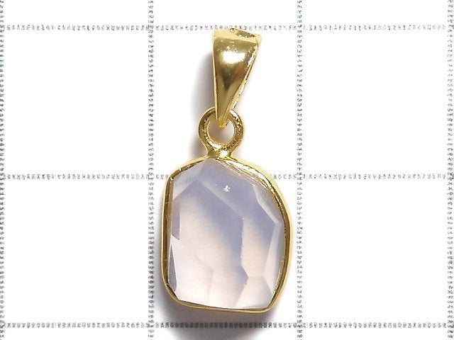 [Video][One of a kind] High Quality Scorolite AAA- Faceted Pendant 18KGP NO.118