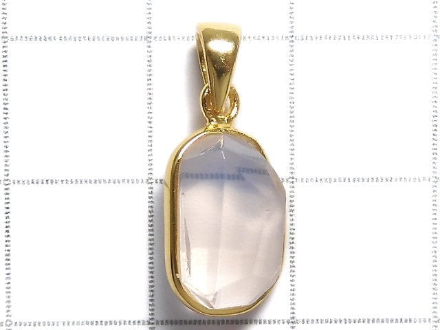 [Video][One of a kind] High Quality Scorolite AAA- Faceted Pendant 18KGP NO.119