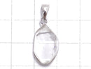[Video][One of a kind] Fluorite in Quartz Faceted Nugget Pendant Silver925 NO.6