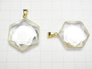 [Video] Crystal AAA - Hexagram Pendant 18KGP 1pc
