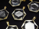 [Video] Crystal AAA - Hexagram Pendant 18KGP 1pc