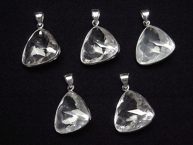 [Video] Crystal AA++ Triangle Cut 21x21mm Pendant Silver925 1pc