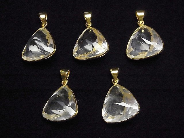 [Video] Crystal AA++ Triangle Cut 21x21mm Pendant 18KGP 1pc