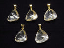[Video] Crystal AA++ Triangle Cut 21x21mm Pendant 18KGP 1pc