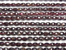 [Video] Mozambique Garnet AA 8Faceted Rice x Multiple Facets 7x5x5mm 1strand beads (aprx.15inch/38cm)