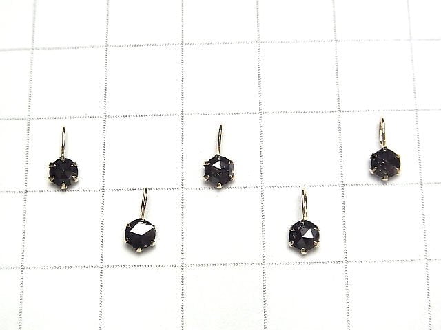 [Video] [Japan] Black Diamond AAA Round Rose Cut 4x4mm Pendant [18K Yellow Gold]