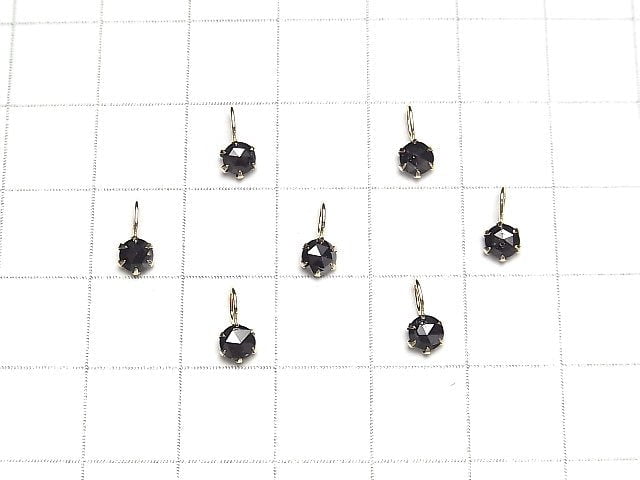 [Video] [Japan] Black Diamond AAA Round Rose Cut 4x4mm Pendant [18K Yellow Gold]