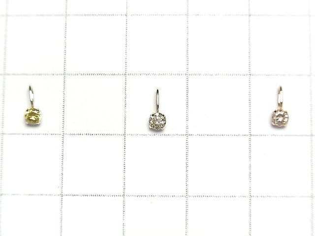 [Video] [Japan] Yellow Diamond AAA Round Faceted 3x3mm Pendant [18K Yellow Gold]