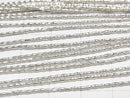 Karen Silver Tube 2x1x1mm White Silver Half or 1 Strand Beads (approx. 27 inches/68 cm)