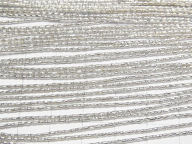 Karen Silver Tube 2x1x1mm White Silver half or 1strand beads (aprx.27inch/68cm)