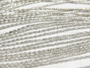 Karen Silver Tube 2x1x1mm White Silver half or 1strand beads (aprx.26inch/66cm)