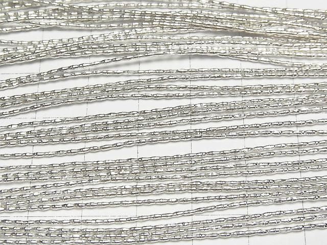 Karen Silver Tube 2x1x1mm White Silver Half or 1-Strand Beads (approx. 26inch/66cm)